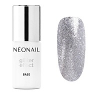 9880-7 NEONAIL BASE Glitter Effect STRIEBORNÝ TWINKLE