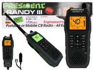 RÁDIO CB PRESIDENT RANDY ASC AM/FM NB 12V HIT BE5