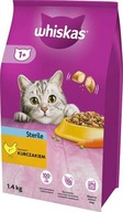 Whiskas Adult Steril s kuracím mäsom 1,4 kg