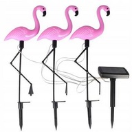 3 x DEKORATÍVNA SOLARNÁ LAMPA FLAMINGO 52,5 cm