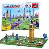 3D puzzle podložka Eiffelova veža, auto Big Ben ZA2536