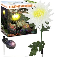 SLNEČNÁ ZÁHRADNÁ LAMPA S KVETOM CHRAZANTEM