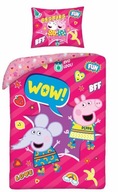 Obliečky 140x200 Peppa Pig ružové PE-3261BL pis