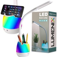 Bezdrôtová stolná lampa ORGANIZER LED RGB, farebná, 5W nabíjateľná cez USB