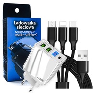 Silná rýchla 4USB nástenná nabíjačka pre váš telefón