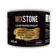 MIXSTONE lak na zdobenie kameňov 300ml ČIERNA