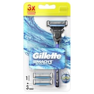 Gillette Mach 3 Start Razor + náhradné čepele 3 ks.