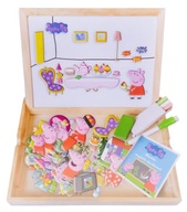 PEPPA PIG OBOJSTRANNÁ MAGNETICKÁ TABUĽOVÁ TABUĽOVÁ MAGNETY 100 KUSOV. WMB-2