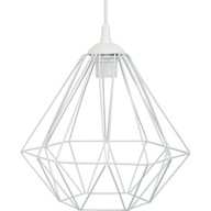 Geometrické biele kovové podkrovné svietidlo, veľké, 30 cm
