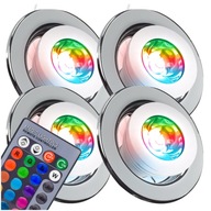 4x HALOGÉNOVÁ LAMPA RGB LED ŽIAROVKA + DIAĽKOVÉ OVLÁDANIE