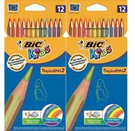 2x BIC TROPICOLORS CERUŽKOVÉ PALUBKY 12 FARIEB odolné, netoxické