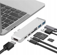 Adaptér 7v1 HUB USB-C HDMI 4K SD Macbook Pro / Air