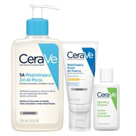 CeraVe hydratačný krém na tvár SPF 50 52 ml + SA vyhladzujúci gél 236 ml