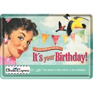 Kovová pohľadnica It Your Birthday Birthday