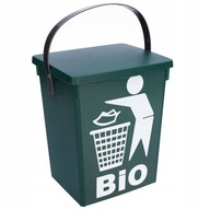 Odpadkový kôš, nádoba na BIO odpad, 5 litrov, s madlom