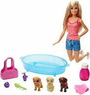 Bábika Barbie Bathing 3 Dogs + doplnky MATTEL