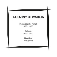 Otváracia doba nálepka na okno | 45x45cm | W32