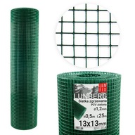 Zvárané pletivo + PVC zelené 13x13x1,2 h0,5x25m