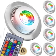 5x HALOGÉNOVÁ STROPNÁ LAMPA RGB LED ŽIAROVKA