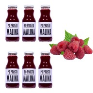 6x Malinová šťava NFC 250ml bez cukru, LISOVANÁ 100%