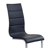 Moderná stolička 401C čierna eko koža chróm