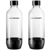 x2 SODASTREAM SATURATOR BOTTLE BLACK 1L BPA FREE