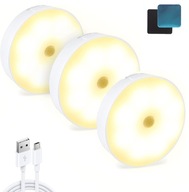 LED lampa Lampy Sada schodiskových lámp s pohybovým senzorom nočná lampa do šatníka 3x