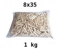 DREVENÝ NÁBYTOKOVÝ KOLÍK BUK Ø8x35 mm 1 KG