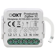 Relé 230V 3 okruhy TUYA ZigBee OXT SWTZ23