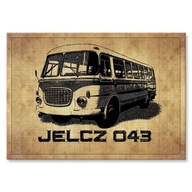 PLECHOVÝ DARČEK GRAFICKÝ OBRAZ AUTOBUS JELCZ