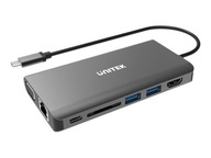 HUB 8v1 USB3.1 Type-C + 2xUSB + HDMI + VGA + SD