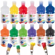 Plagátové farby HAPPY COLOR 12col x 0,5l tempera