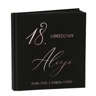 Kniha návštev pre 18 30 40 50 60 narodeniny I ROSE GOLD Čierne karty I ALBUM