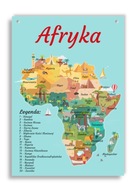 Náučná tabuľová mapa Afriky, krajín Afriky A3