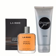 LA RIVE SET pre mužov darček MUŽI HEROIC WATER 100 ML + GEL 100 ML