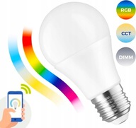 E27 Smart WiFi stmievateľná LED žiarovka 9W RGB+CCT