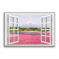 3D fototapeta MEADOW PINK WINDOWS 04 XL