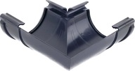 Galeco PVC Graphite 130mm 90' vnútorný oblúk