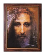 OBRAZ V RÁME 50x70 TURÍNSKY PLÁŠŤ na tvári Ježiša