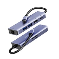 HUB USB-C ADAPTÉR USB C pre LAPTOP - 7v1 - HDMI 4K / USB 3.0 / ČÍTAČKA KARIET