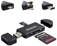 Čítačka kariet 5v1 USB-C USB MicroUSB TF MicroSD SD