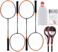 Bedmintonový set 4x raketa + obal 6x loptička