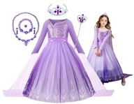 OUTFIT KOSTÝM ŠATY ELSA ELSA FROZEN KARNEVAL 116 122 CM