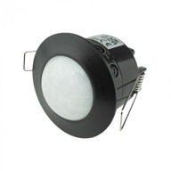 Stropný pohybový senzor pre LED, 230V, zapustený, zapustený, čierny