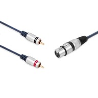 Kábel 2x RCA Plug - XLR VITALCO zásuvka 1,5m