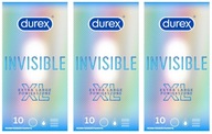 DUREX INVISIBLE XL kondómy, zväčšené, 30 ks