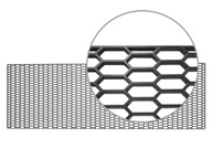 Sieťovaná ABS mriežka nárazníka čierna 40x120