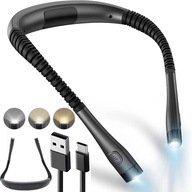 LAMPA NA ČÍTANIE KRČNÍ LAMPA LED NABÍJACIE USB-C FLEXIBILNÉ