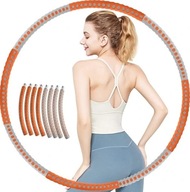 HULA HOOP 90 cm Fitness PRO skladacia Orange Grey