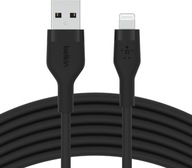 BELKIN Silikónový USB - Lightning kábel 1 m čierny